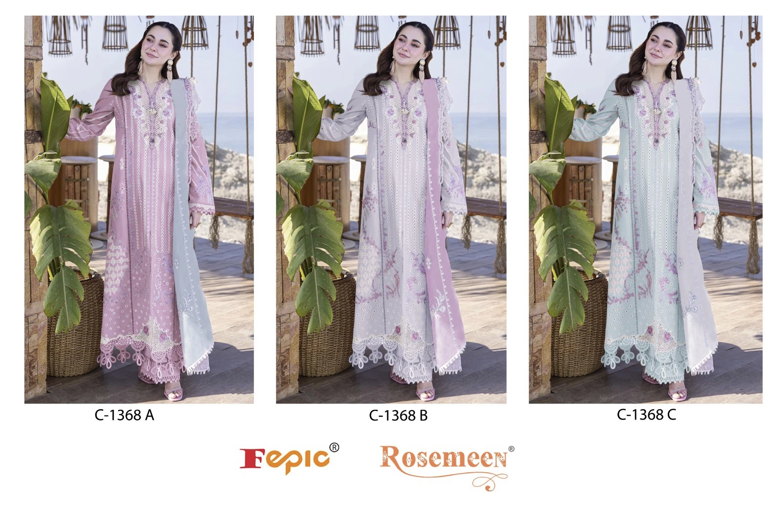 Fepic C 1368 Pure Cotton Wholesale Pakistani Salwar Suit Catalog — Wholesale Salwar Suits, MPA wholesale from Surat — view 4